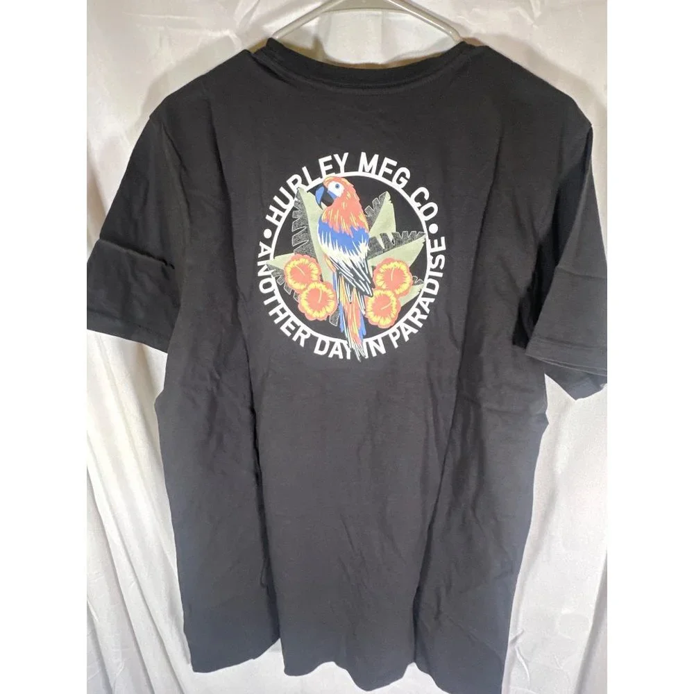 Hurley Men's Everyday Washed Parrot Short Sleeve T-Shirt, Black, Size M, NWT - Picture 5 of 5